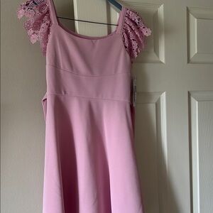 Bonnie Jean Pink Scoop Neck Flutter Sleeve Sundress